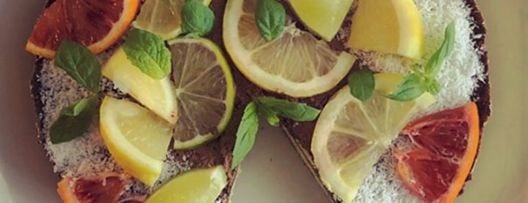 Flourless Chocolate Citrus Fruit Cake Recipe