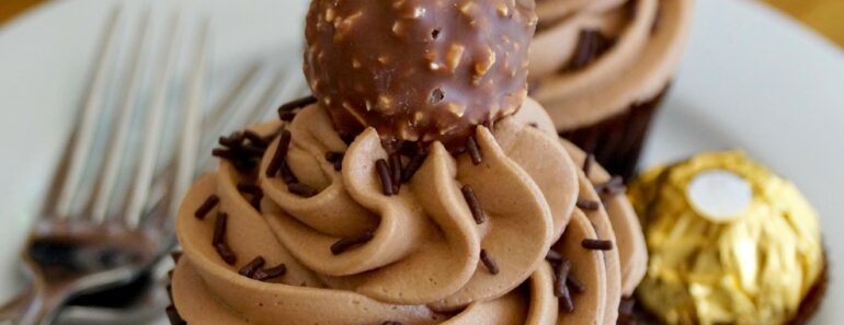 Ferrero Cupcakes with Nutella Buttercream Recipe