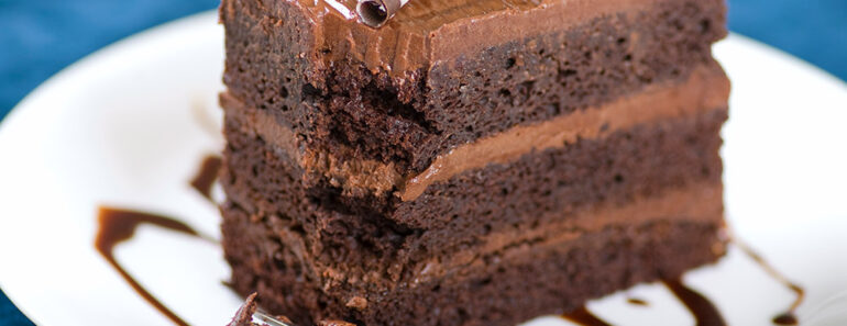Fudgy Dark Chocolate Cake Recipe