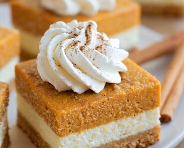 Pumpkin Cheesecake Bars Recipe (The Perfect Autumn Dessert)